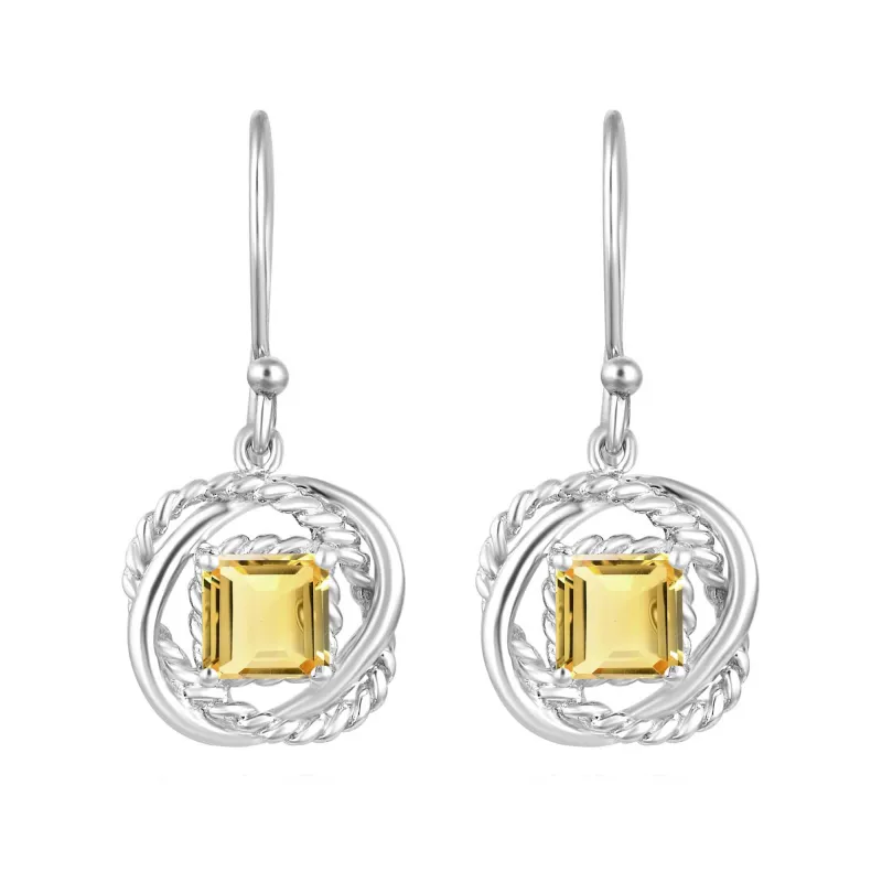 V3 Jewelry Sterling Silver with Natural Citrine Twisted Wire Earrings sold by Zulily