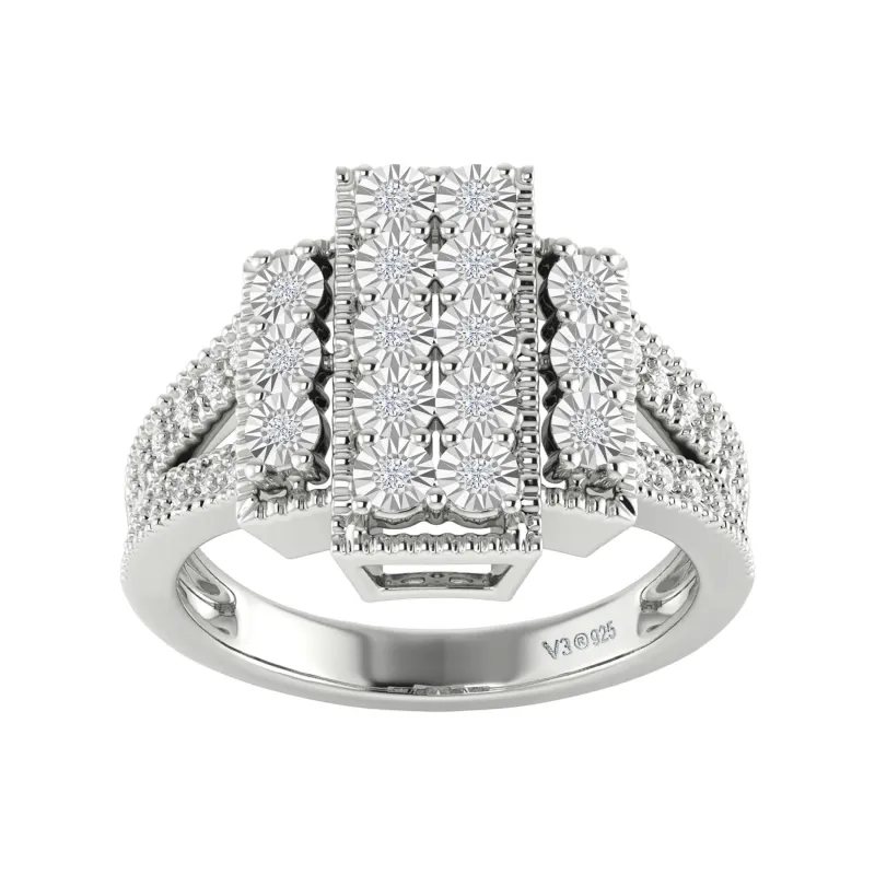V3 Jewelry Sterling Silver with Natural 1/5 CTTW White Diamond Anniversary Ring sold by Zulily