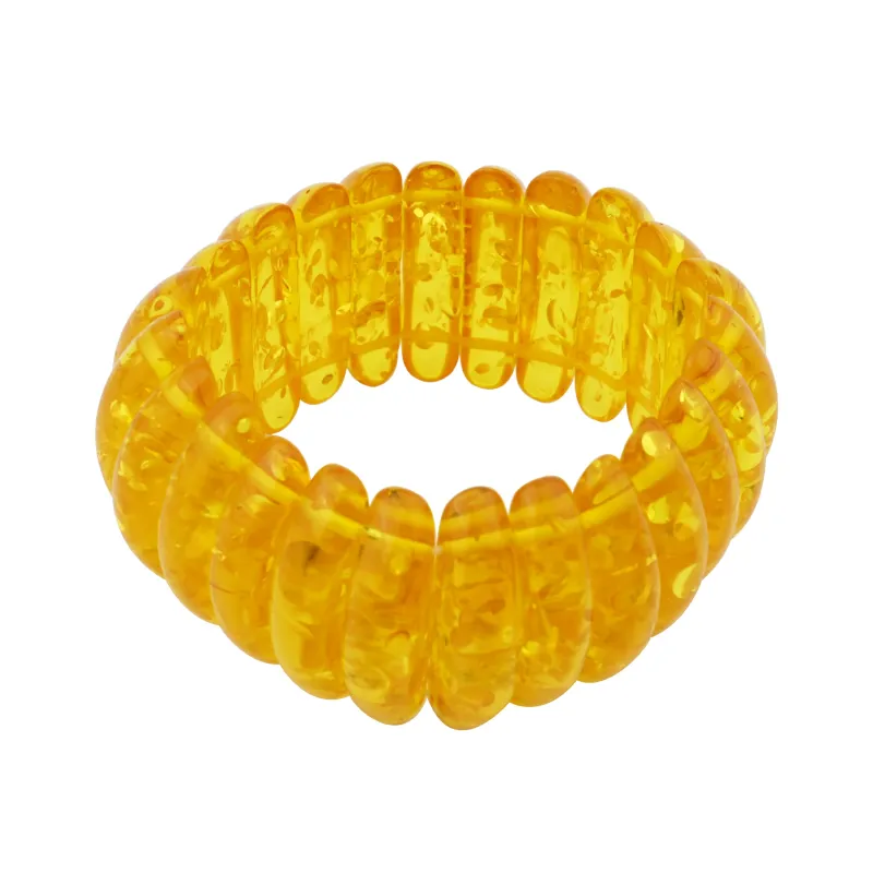 V3 Jewelry 34X8 MM Multi Color Amber Stretch Bracelet sold by Zulily
