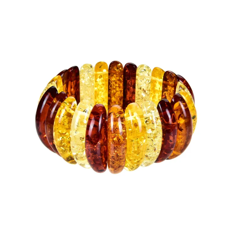 V3 Jewelry Multi Color Amber Stretch Bracelet sold by Zulily