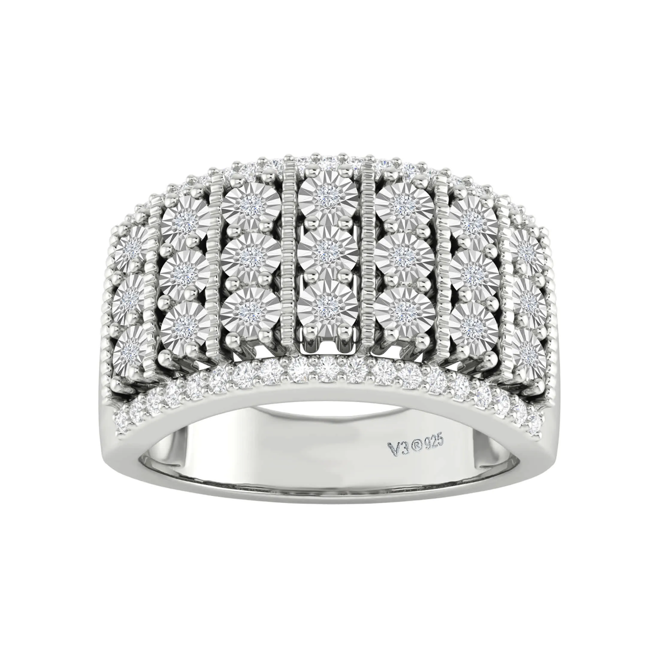 V3 Jewelry Sterling Silver 0.45 CTTW Round White Diamond Band Ring sold by Zulily product image thumbnail 2