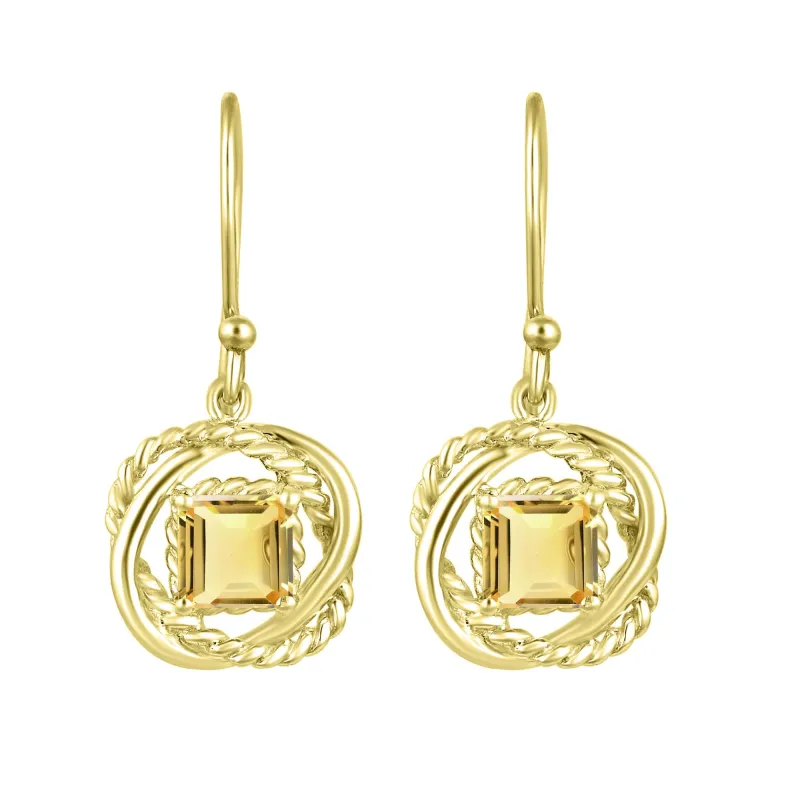 V3 Jewelry Gold Over Sterling Silver with Natural Citrine Twisted Wire Earrings sold by Zulily