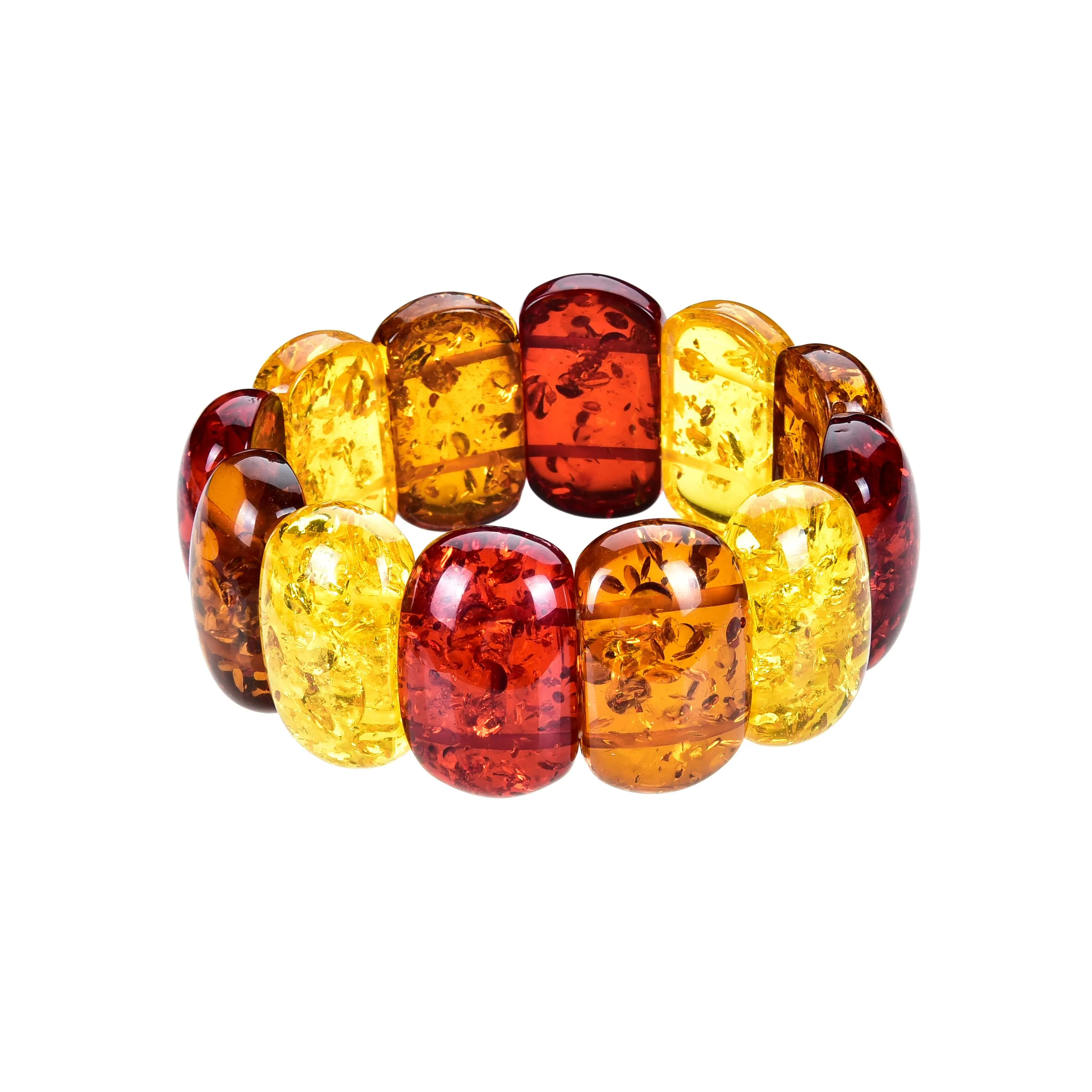 V3 Jewelry Oval Cut Multi Color Amber Stretch Bracelet sold by Zulily