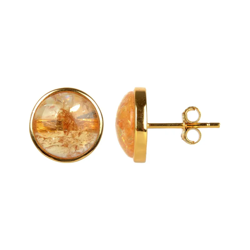 V3 Jewelry Gold Over Sterling Silver with 10MM Natural Citrine Stud Earrings sold by Zulily