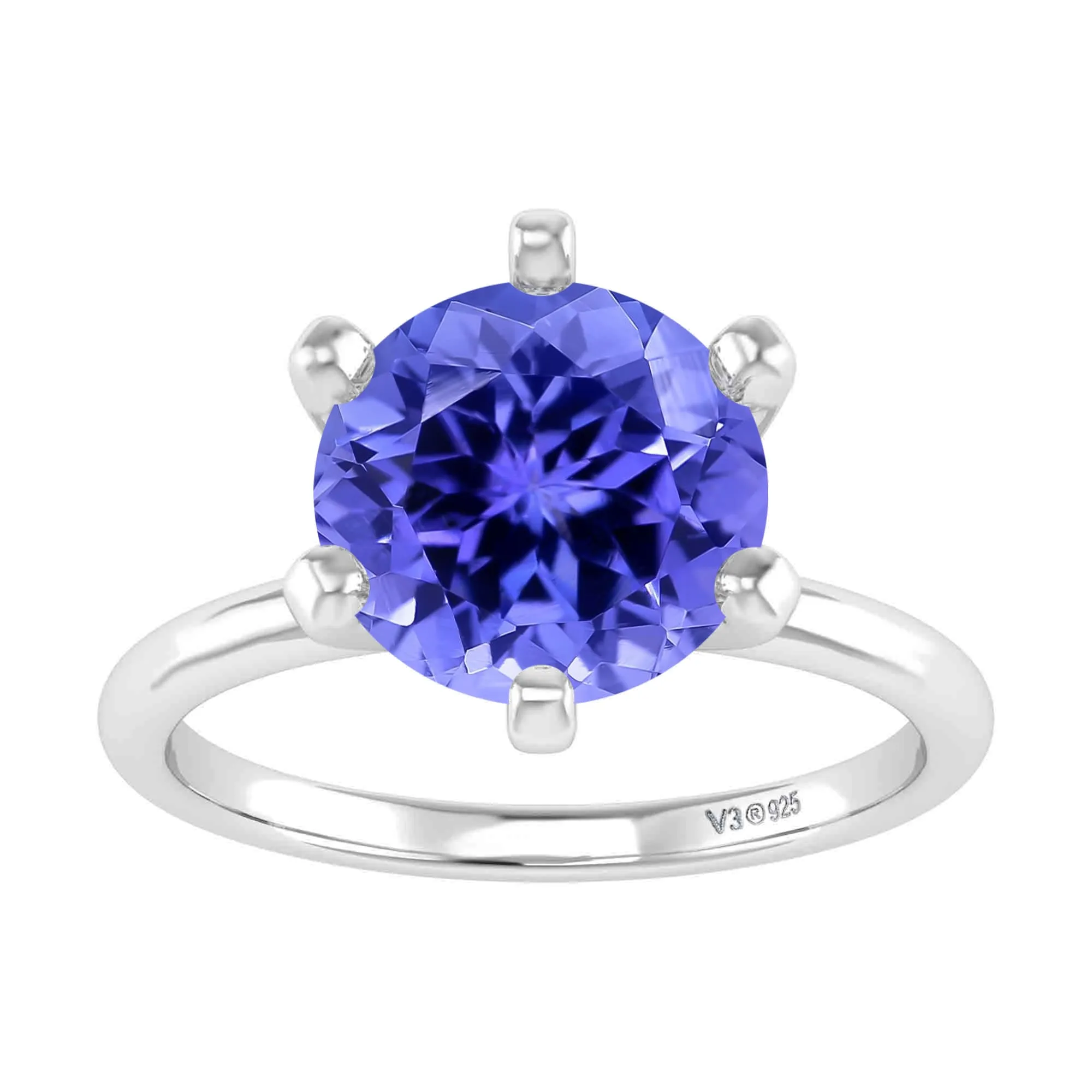 Sterling Silver 2.30CT Natural Tanzanite Solitaire Ring sold by Zulily