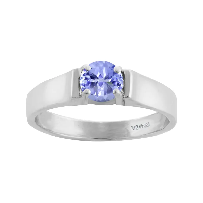 V3 Jewelry Sterling Silver 0.50CT Natural Tanzanite Solitaire sold by Zulily
