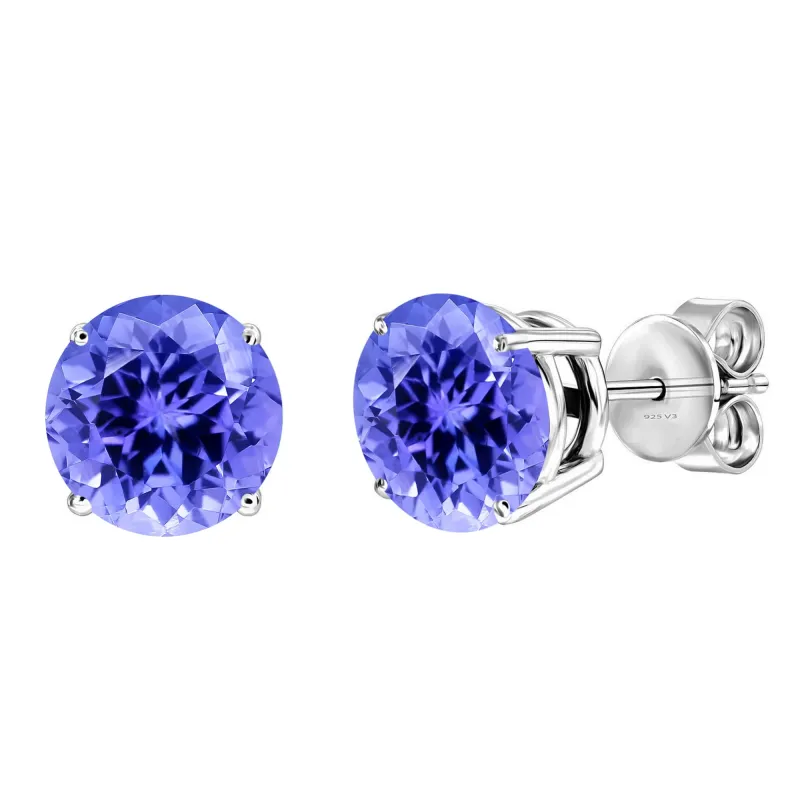 Sterling Silver 2.30CT Natural Tanzanite Stud Earrings sold by Zulily