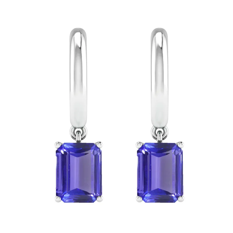 Sterling Silver 3.40CT Natural Tanzanite Dangle Earrings sold by Zulily