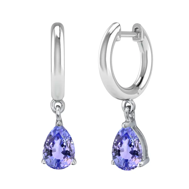 Sterling Silver 1.35CT Natural Tanzanite Dangle Earrings sold by Zulily