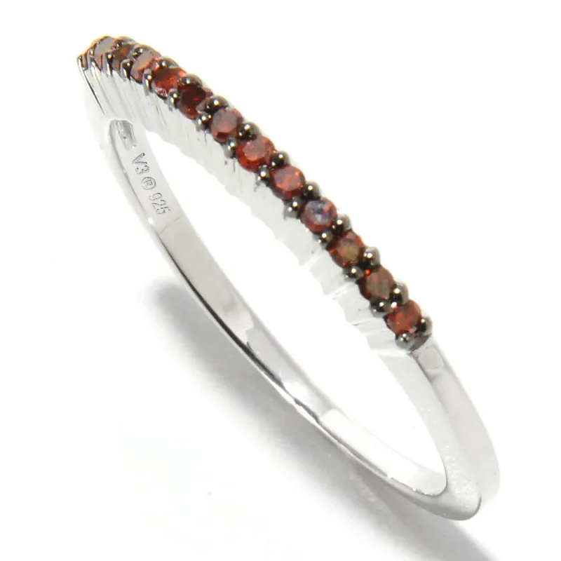 Natural Red Diamond Band Ring Sterling Silver sold by Zulily
