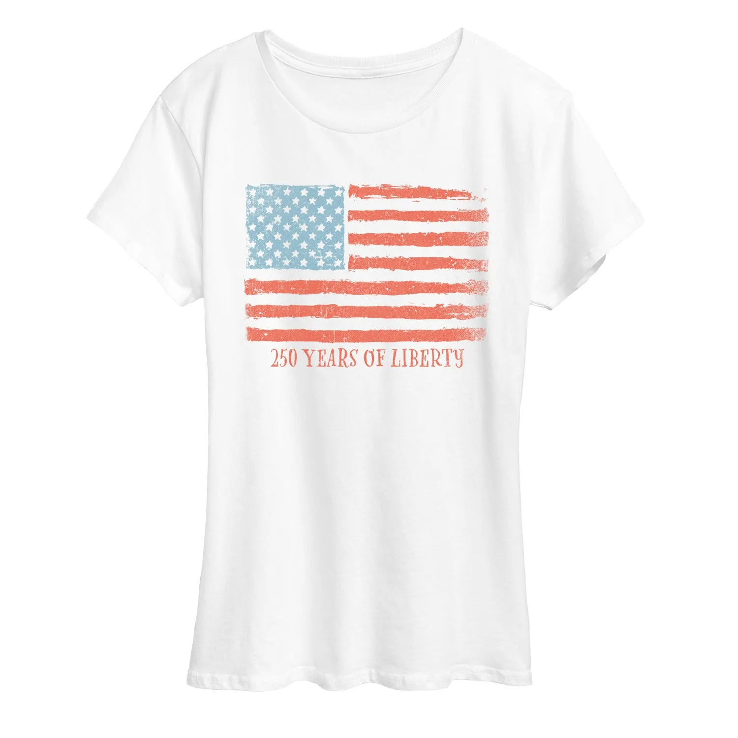 Instant Message - 250 Years of Liberty Flag - Women's Short Sleeve Graphic T-Shirt sold by Zulily product image thumbnail 5