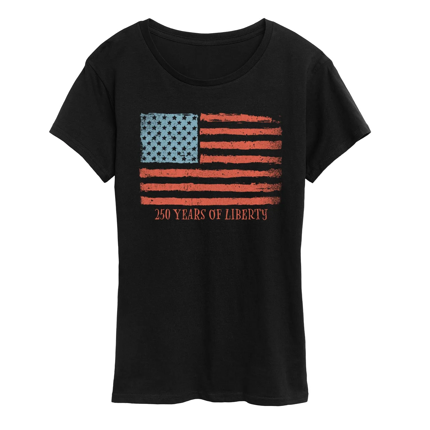 Instant Message - 250 Years of Liberty Flag - Women's Short Sleeve Graphic T-Shirt sold by Zulily product image thumbnail 3