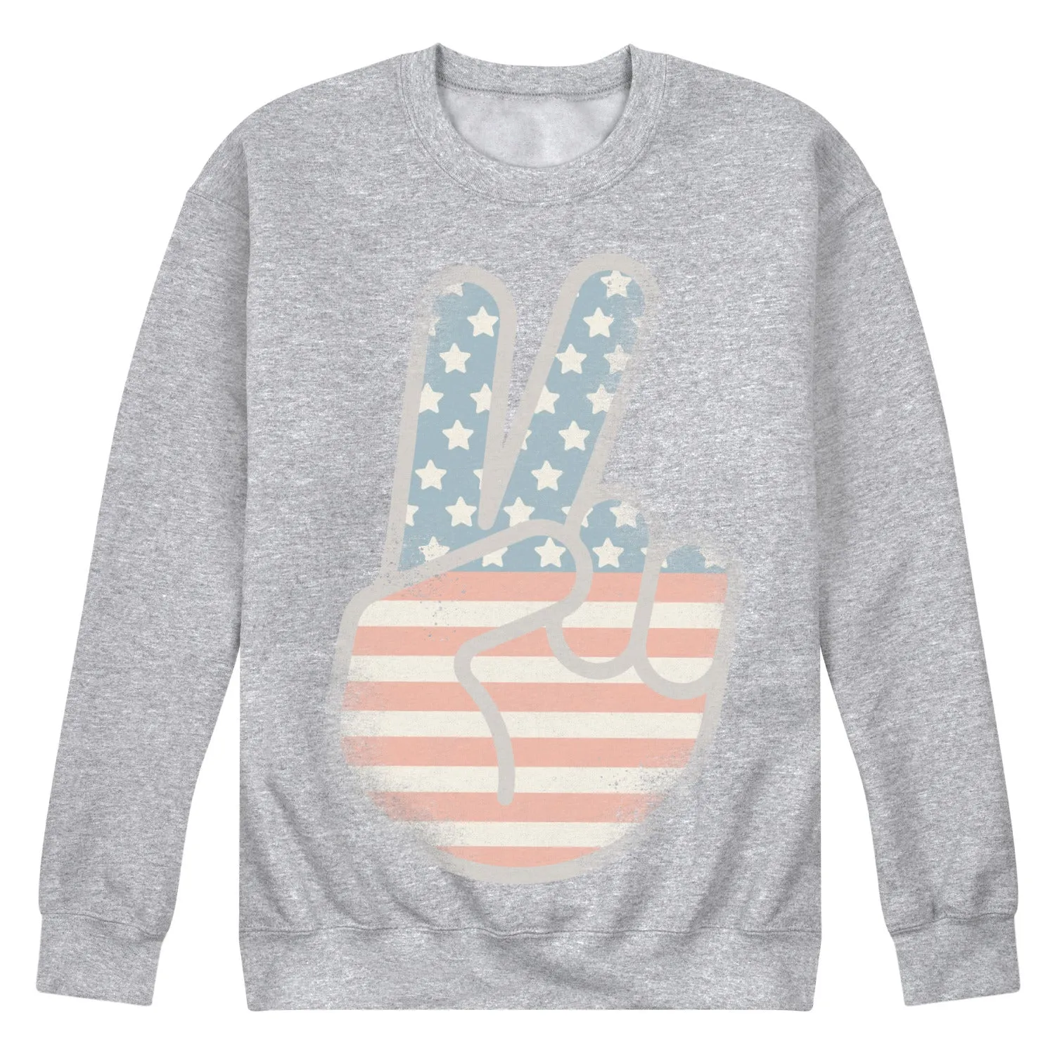 Instant Message - Flag Peace Sign - Men's Crew Fleece Sweatshirt sold by Zulily product image thumbnail 2