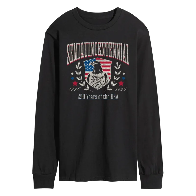 Instant Message - Semiquincentennial Collegiate - Men's Long Sleeve Graphic T-Shirt sold by Zulily