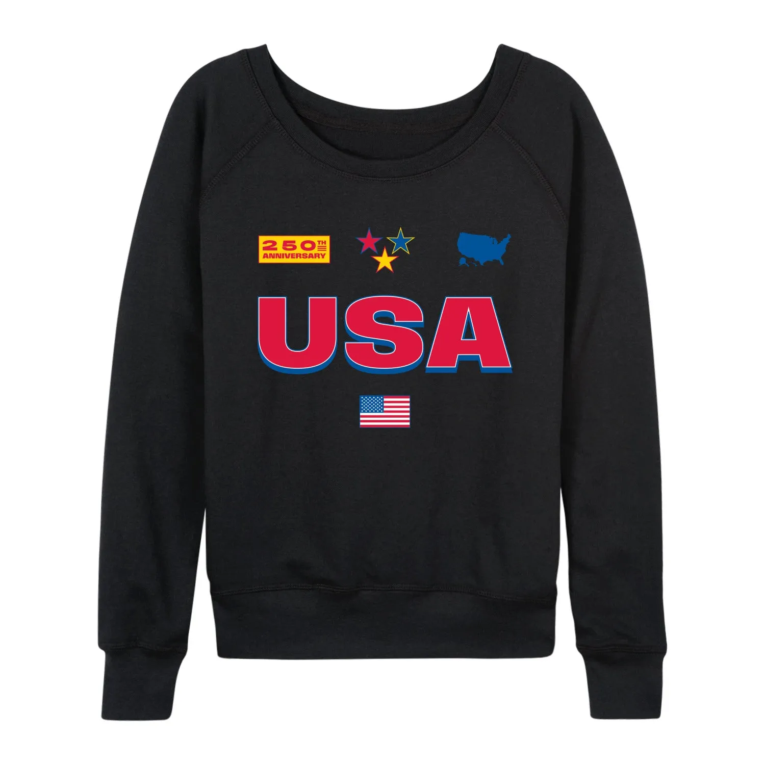Instant Message - USA 250 Jersey - Women's French Terry Long Sleeve Pullover sold by Zulily