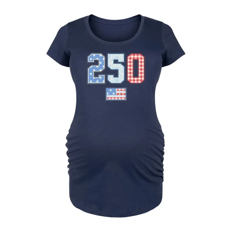 Instant Message - 250 Americana Quilt - Women's Maternity Scoop Neck Graphic T-Shirt sold by Zulily