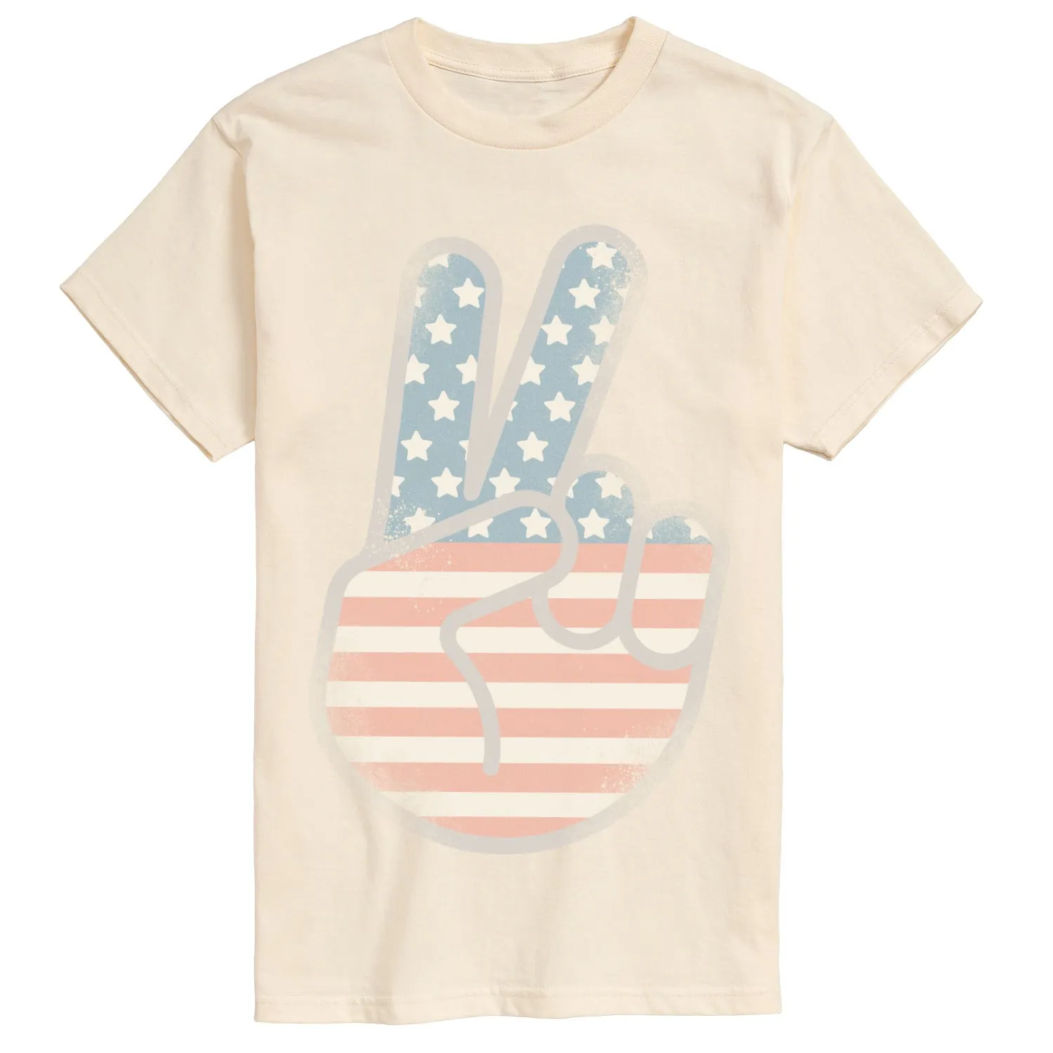 Instant Message - Flag Peace Sign - Men's Short Sleeve Graphic T-Shirt sold by Zulily product image thumbnail 3