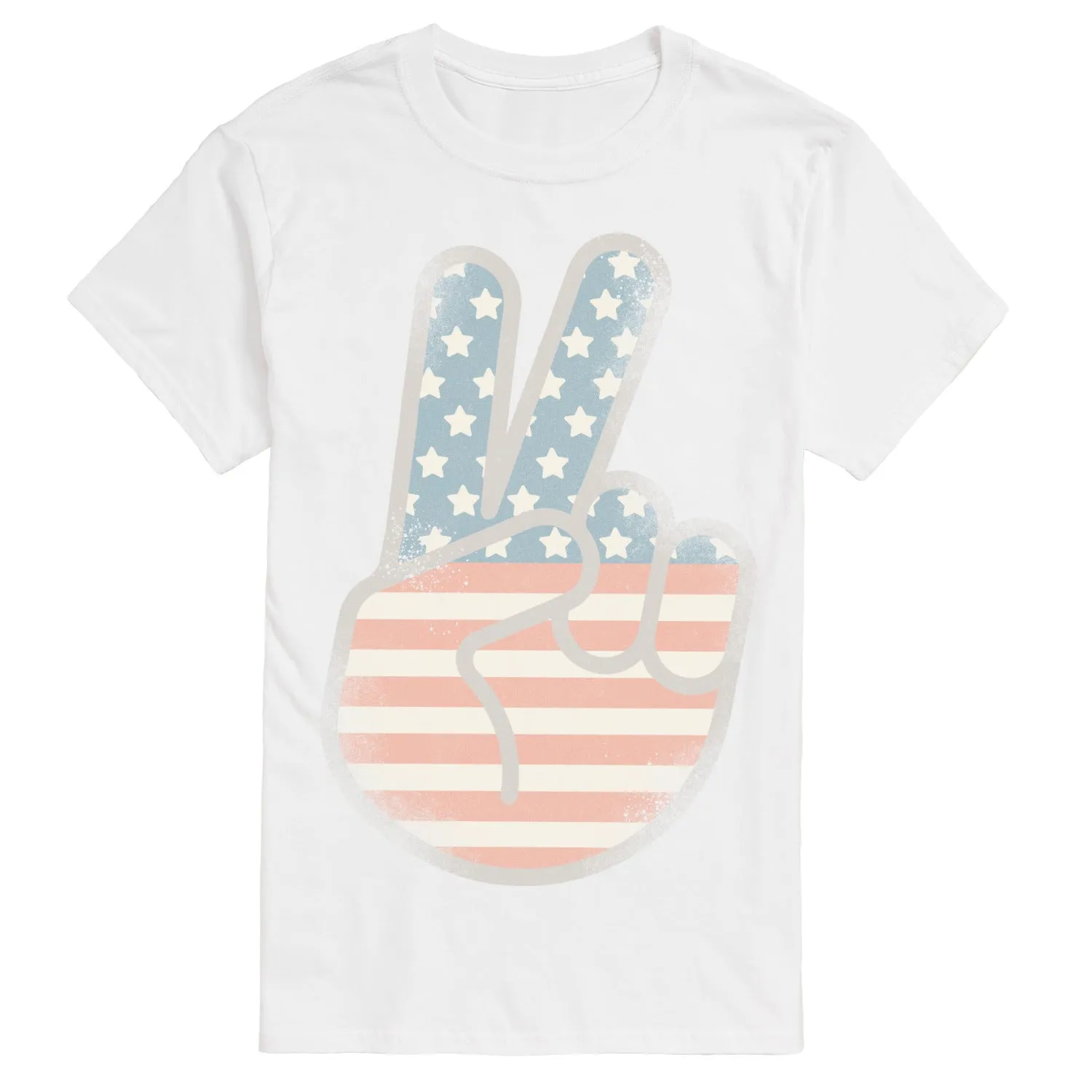 Instant Message - Flag Peace Sign - Men's Short Sleeve Graphic T-Shirt sold by Zulily