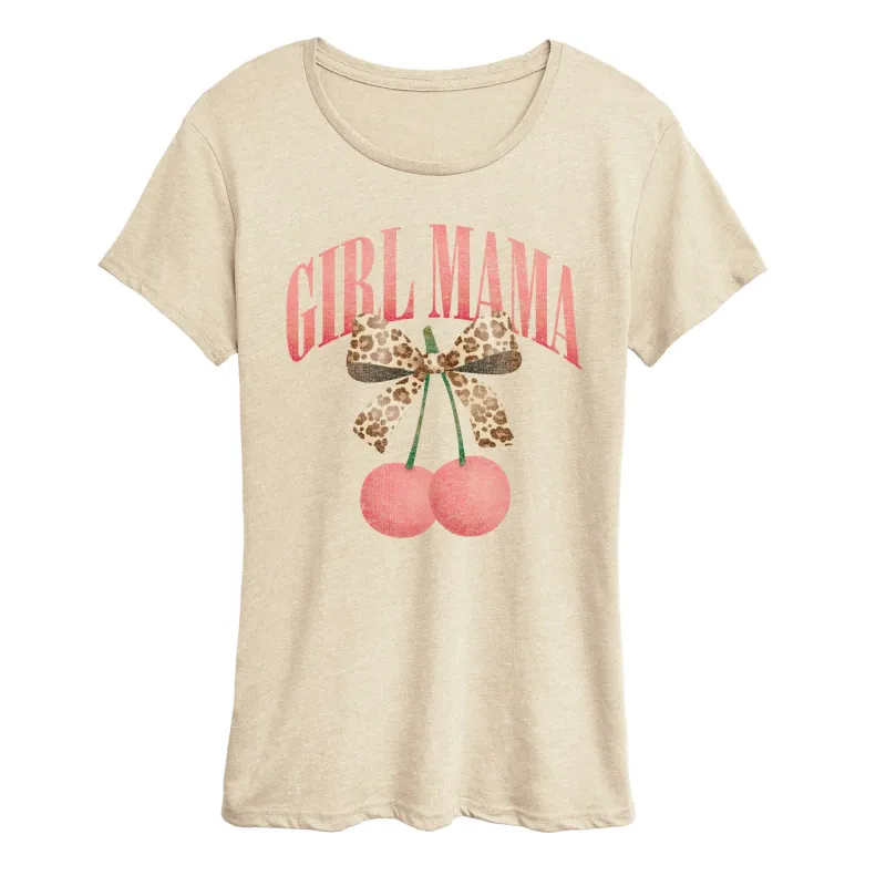 Instant Message - Girl Mama Cherries - Women's Short Sleeve Graphic T-Shirt sold by Zulily