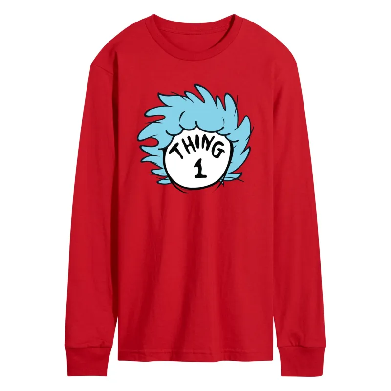 Dr. Seuss - Thing 1 - Men's Long Sleeve Graphic T-Shirt sold by Zulily