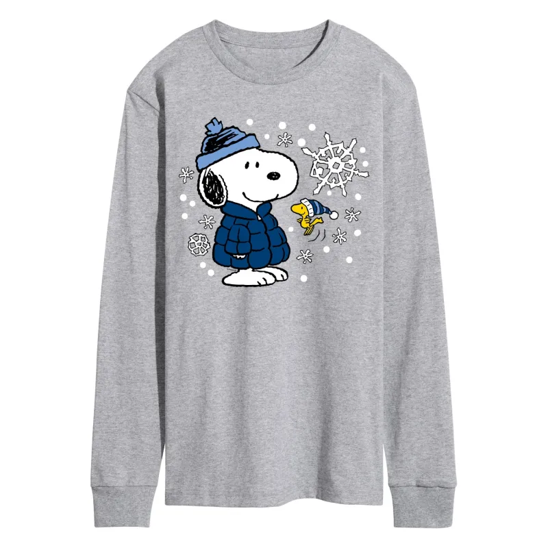 Peanuts - Snoopy Woodstock Hats - Men's Long Sleeve Graphic T-Shirt sold by Zulily