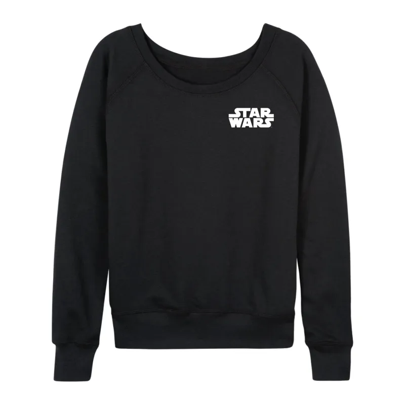 Star Wars - White Logo - Women's French Terry Long Sleeve Pullover made by Star Wars