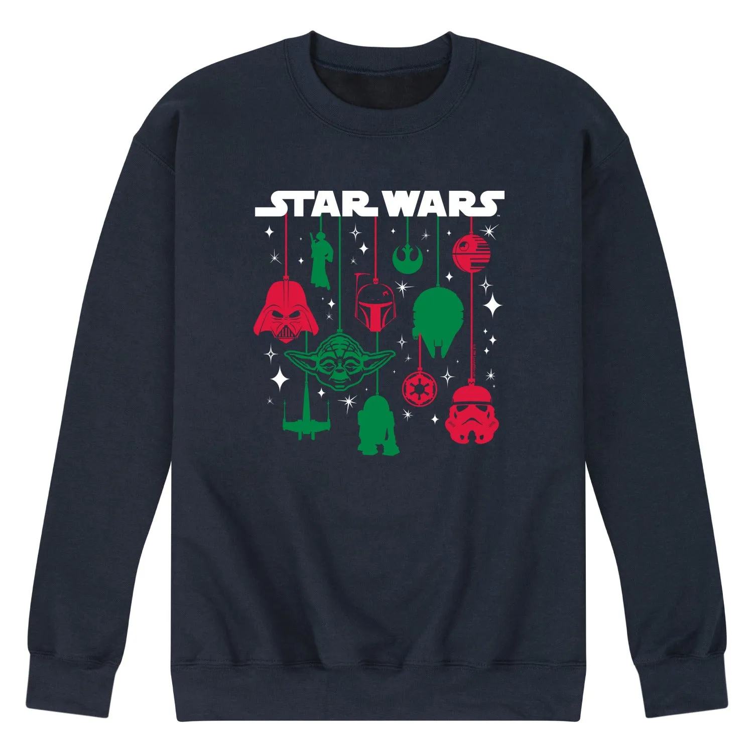 Star Wars - Red and Green Ornaments - Men's Crew Fleece Sweatshirt sold by Zulily