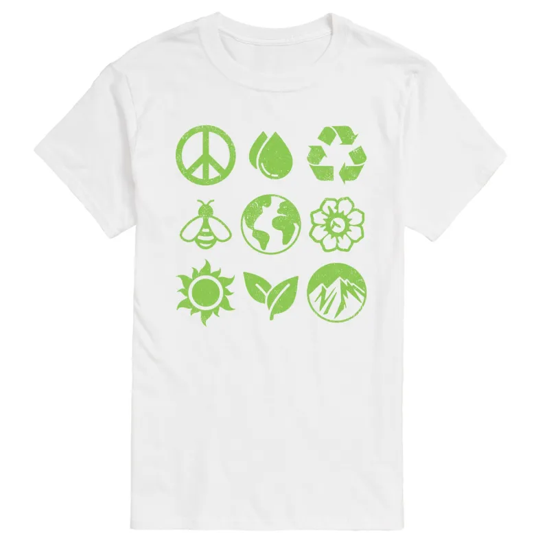 Instant Message - Earth Day Grid - Men's Short Sleeve Graphic T-Shirt sold by Zulily