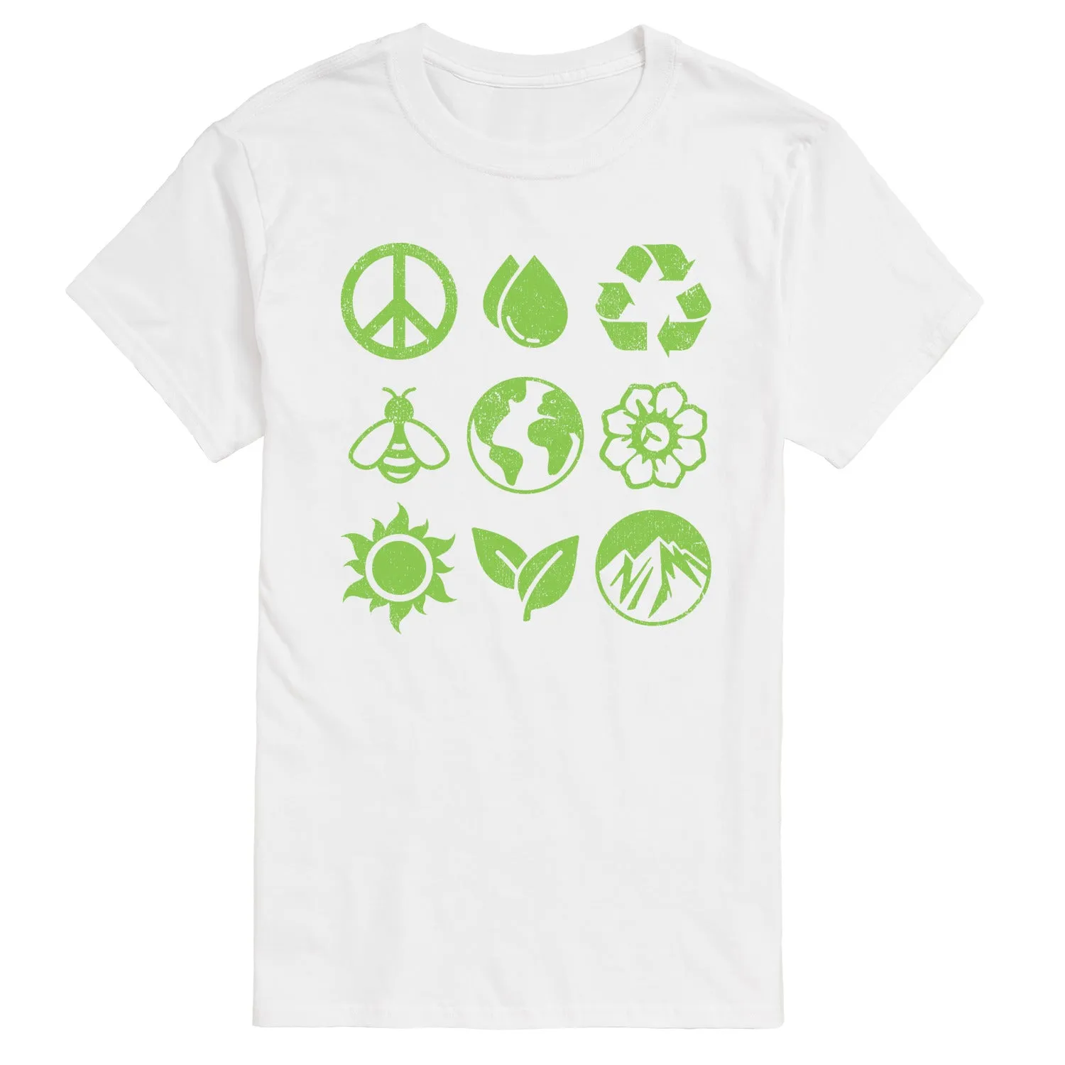 Instant Message - Earth Day Grid - Men's Short Sleeve Graphic T-Shirt sold by Zulily