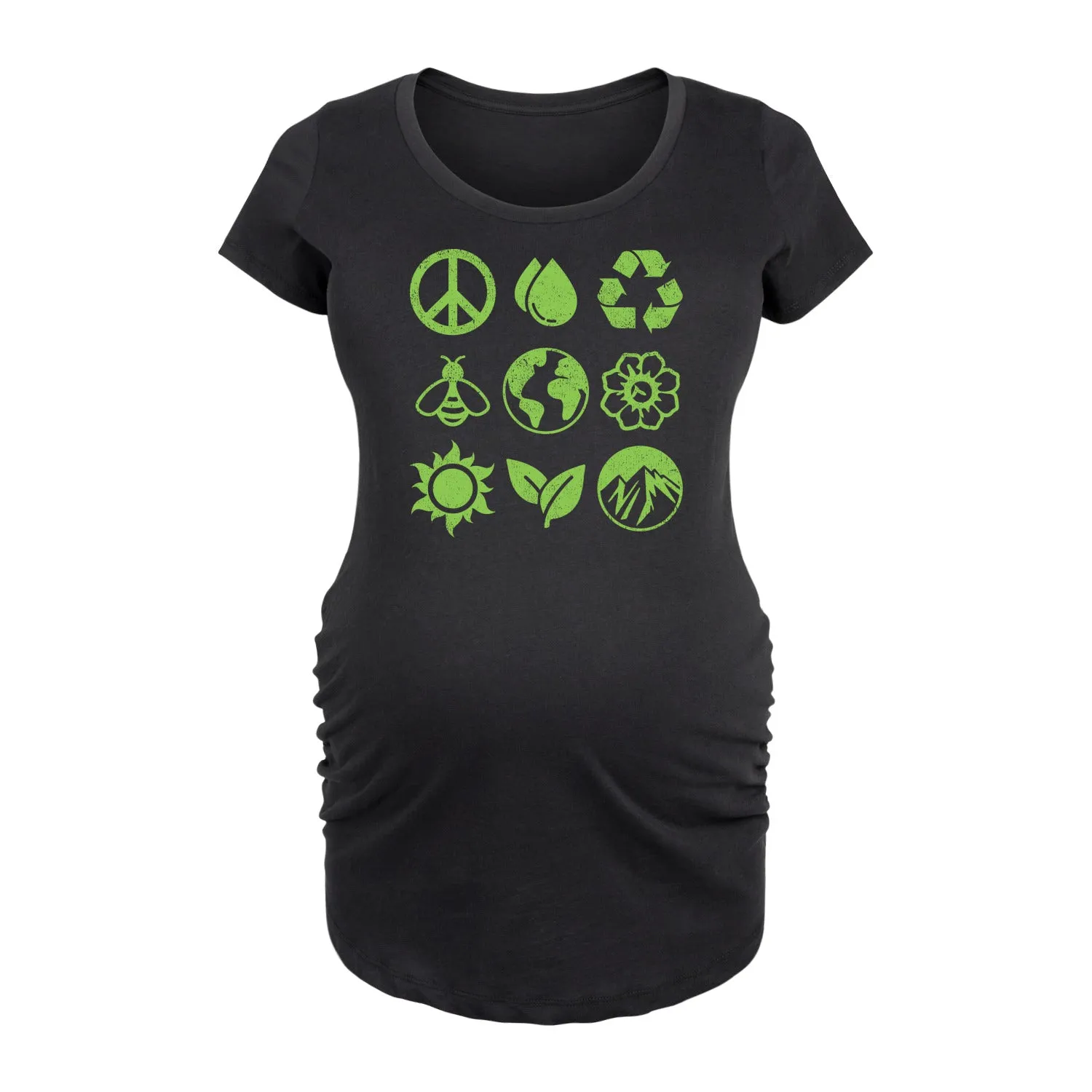 Instant Message - Earth Day Grid - Women's Maternity Scoop Neck Graphic T-Shirt sold by Zulily product image thumbnail 2