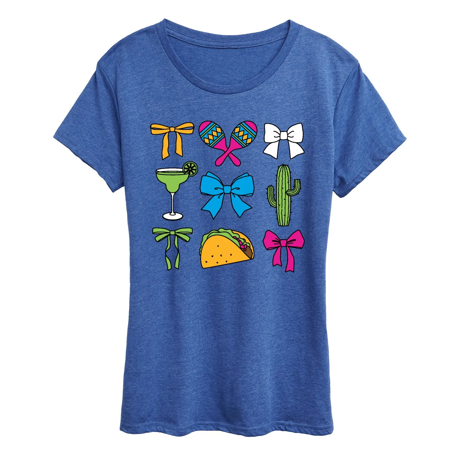 Instant Message - Cinco De Mayo Bows - Women's Short Sleeve Graphic T-Shirt sold by Zulily product image thumbnail 2