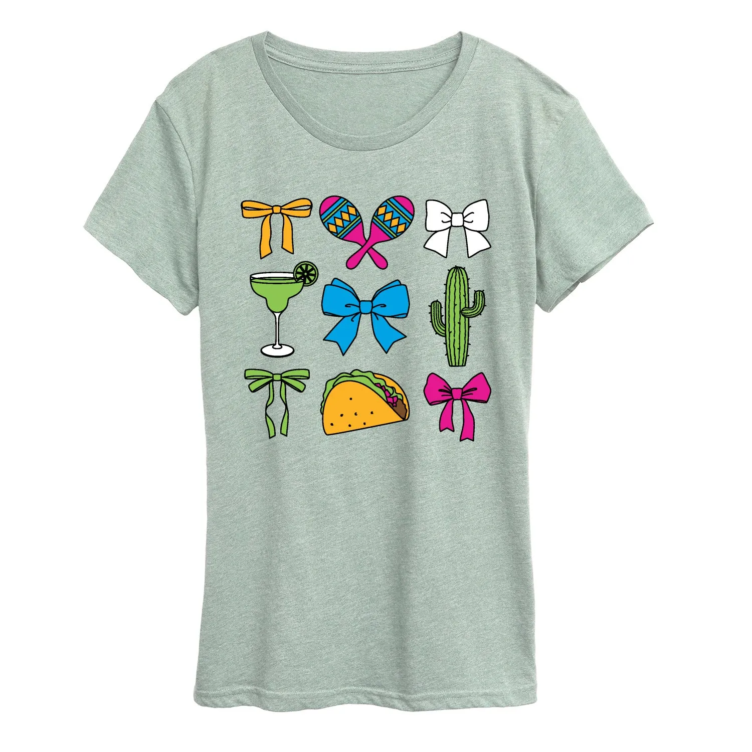 Instant Message - Cinco De Mayo Bows - Women's Short Sleeve Graphic T-Shirt sold by Zulily product image thumbnail 3