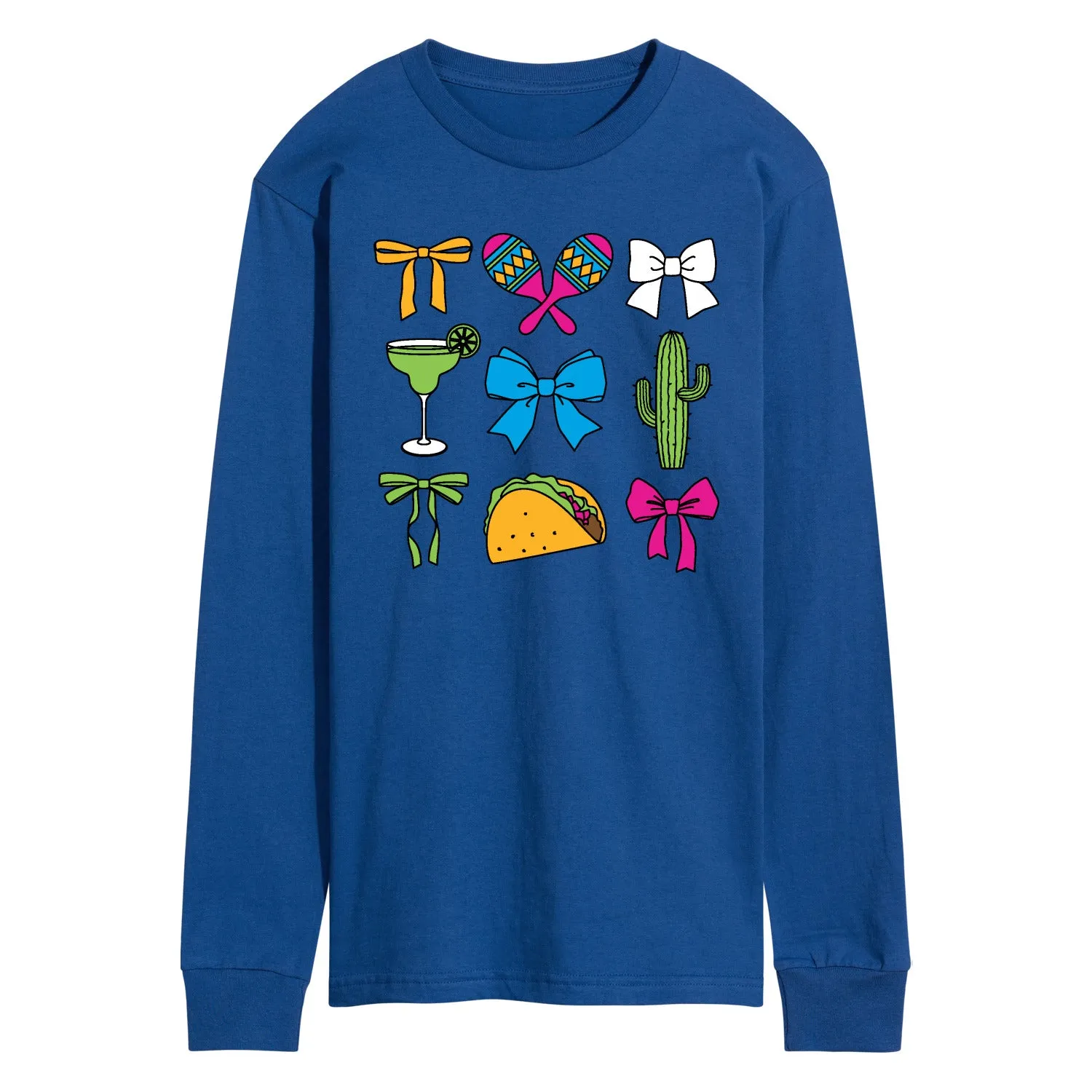 Instant Message - Cinco De Mayo Bows - Men's Long Sleeve Graphic T-Shirt sold by Zulily