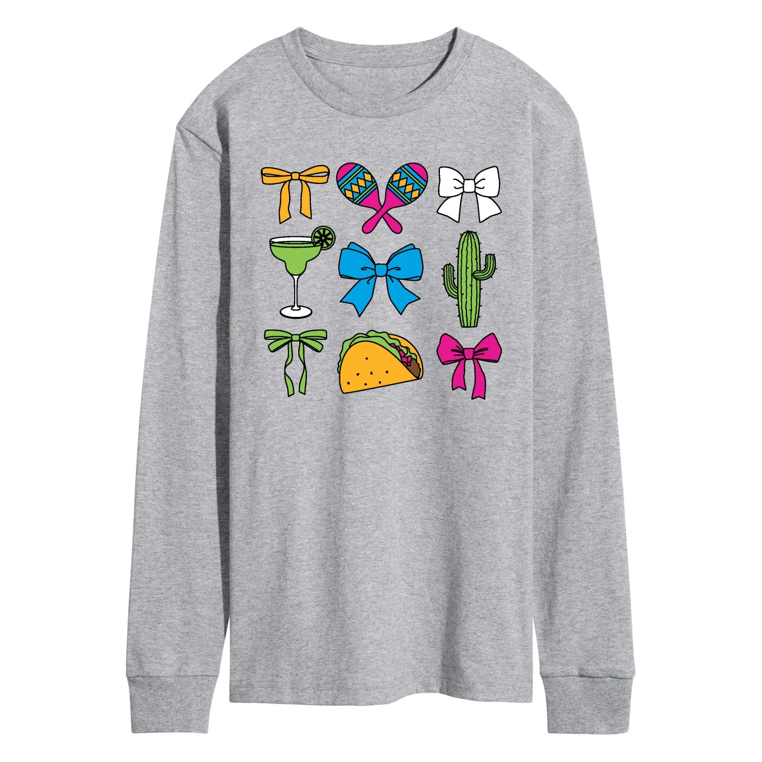 Instant Message - Cinco De Mayo Bows - Men's Long Sleeve Graphic T-Shirt sold by Zulily product image thumbnail 2