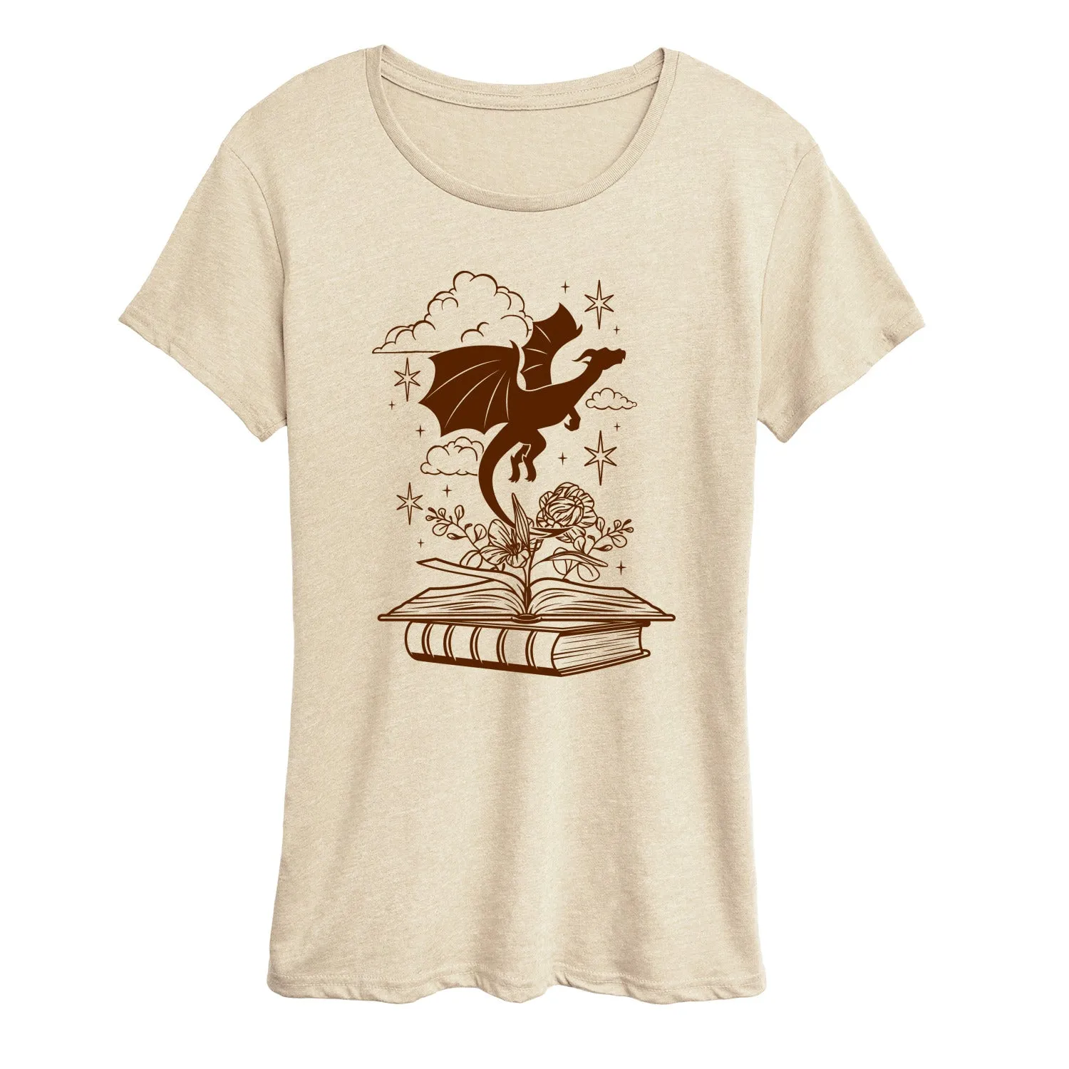 Instant Message - Dragon Flying Out Of Book - Women's Short Sleeve Graphic T-Shirt sold by Zulily product image thumbnail 5