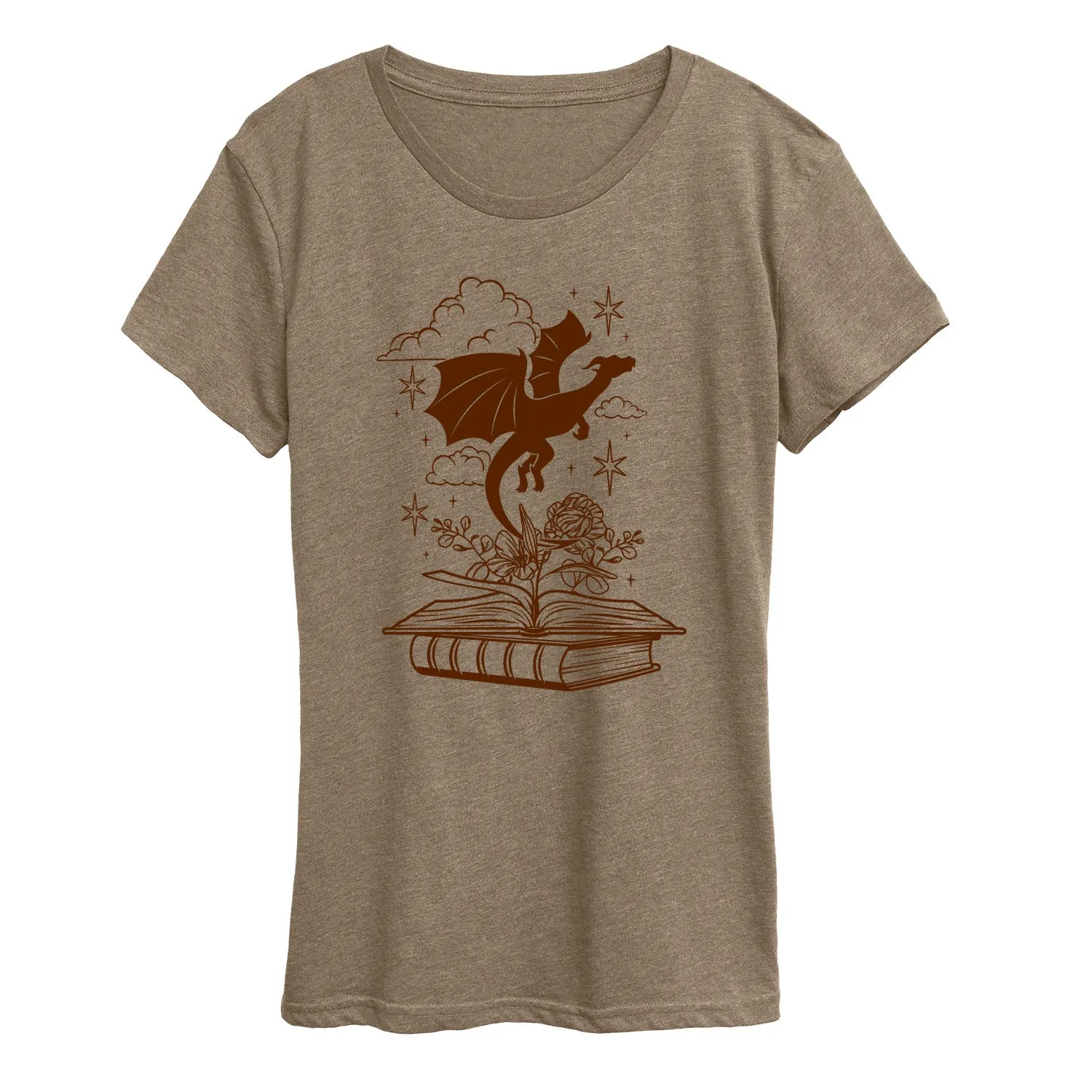 Instant Message - Dragon Flying Out Of Book - Women's Short Sleeve Graphic T-Shirt sold by Zulily product image thumbnail 2