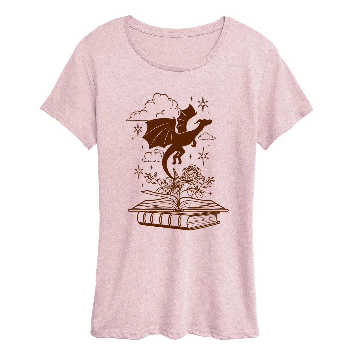 Instant Message - Dragon Flying Out Of Book - Women's Short Sleeve Graphic T-Shirt sold by Zulily product image thumbnail 3