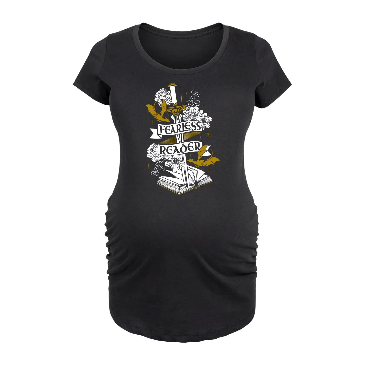 Instant Message - Fearless Reader - Women's Maternity Scoop Neck Graphic T-Shirt sold by Zulily product image thumbnail 2