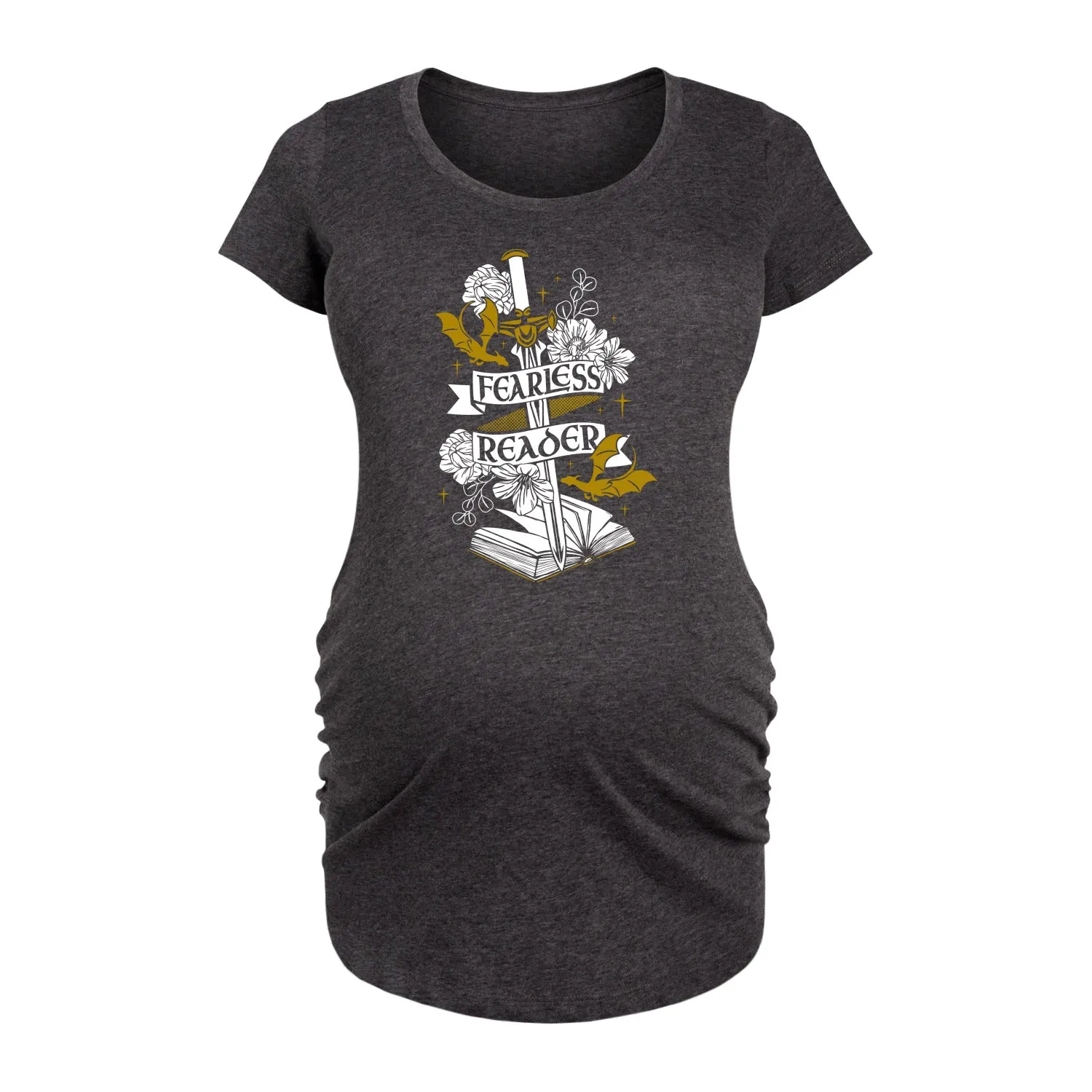 Instant Message - Fearless Reader - Women's Maternity Scoop Neck Graphic T-Shirt sold by Zulily product image thumbnail 3