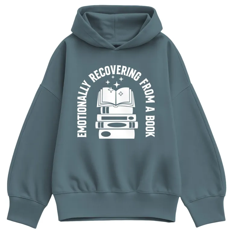 Instant Message - Emotionally Recovering From Book - Women's Oversized Fleece Hoodie Sweatshirt sold by Zulily