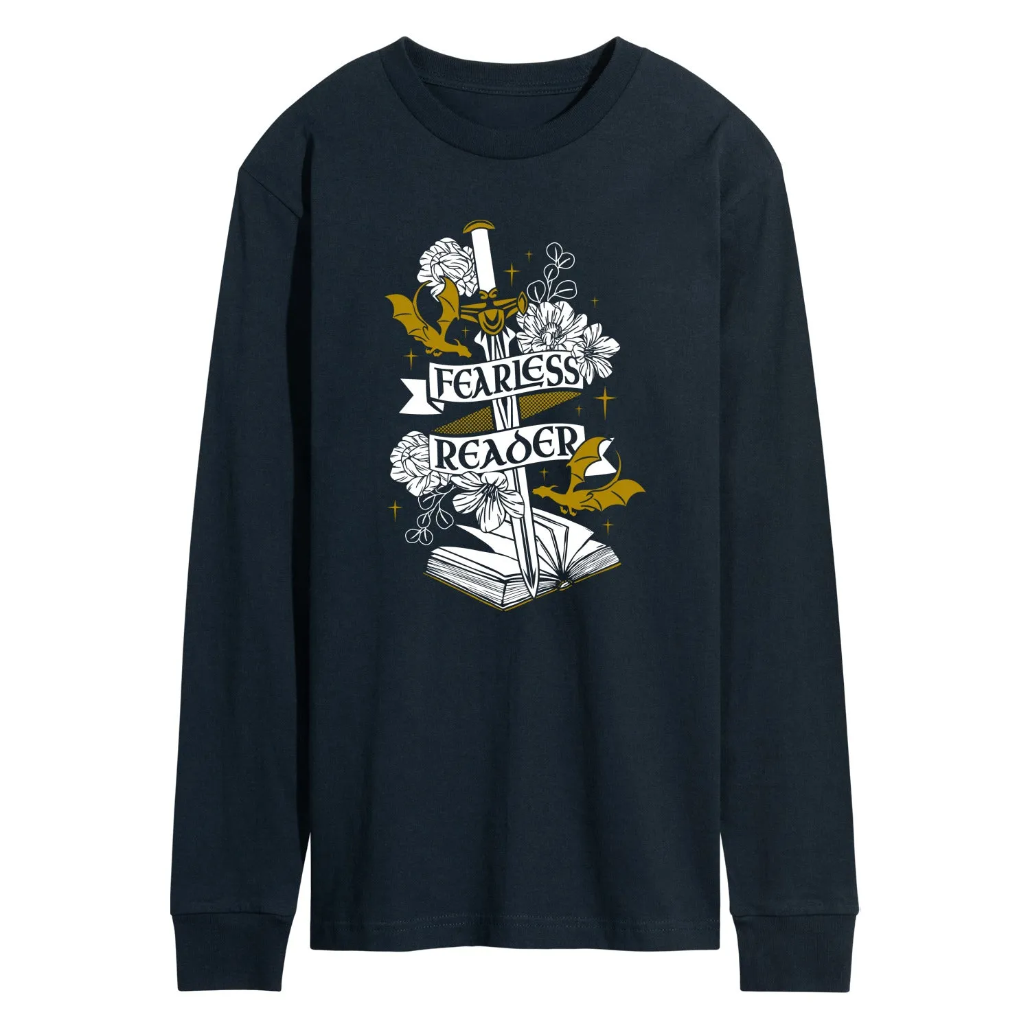Instant Message - Fearless Reader - Men's Long Sleeve Graphic T-Shirt sold by Zulily