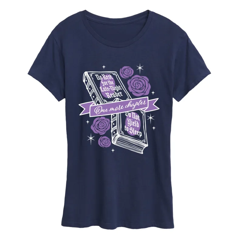 Instant Message - No Rest for the Late Night Reader - Women's Short Sleeve Graphic T-Shirt made by Zulily