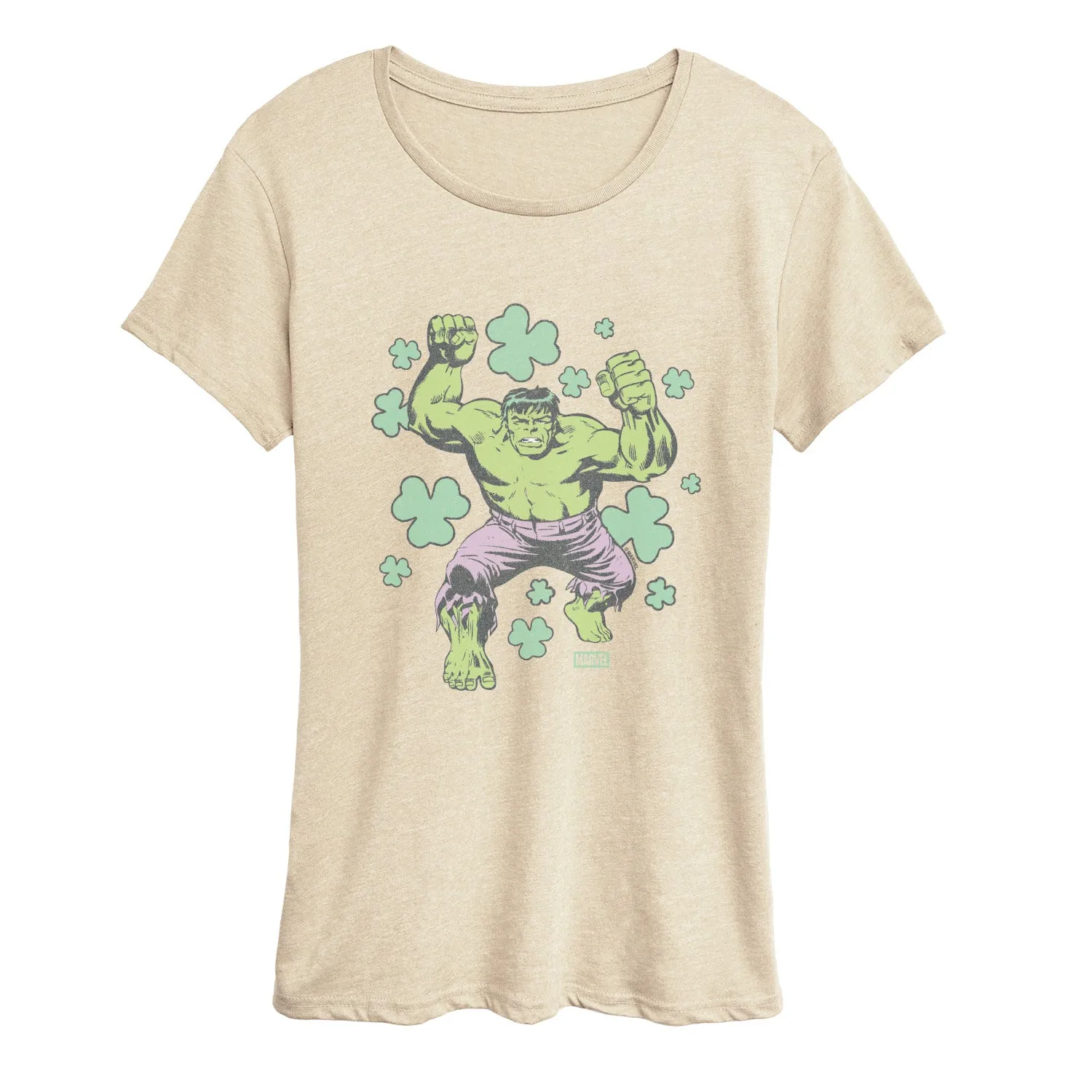 Marvel - Hulk Shamrocks - Women's Short Sleeve Graphic T-Shirt sold by Zulily product image thumbnail 2