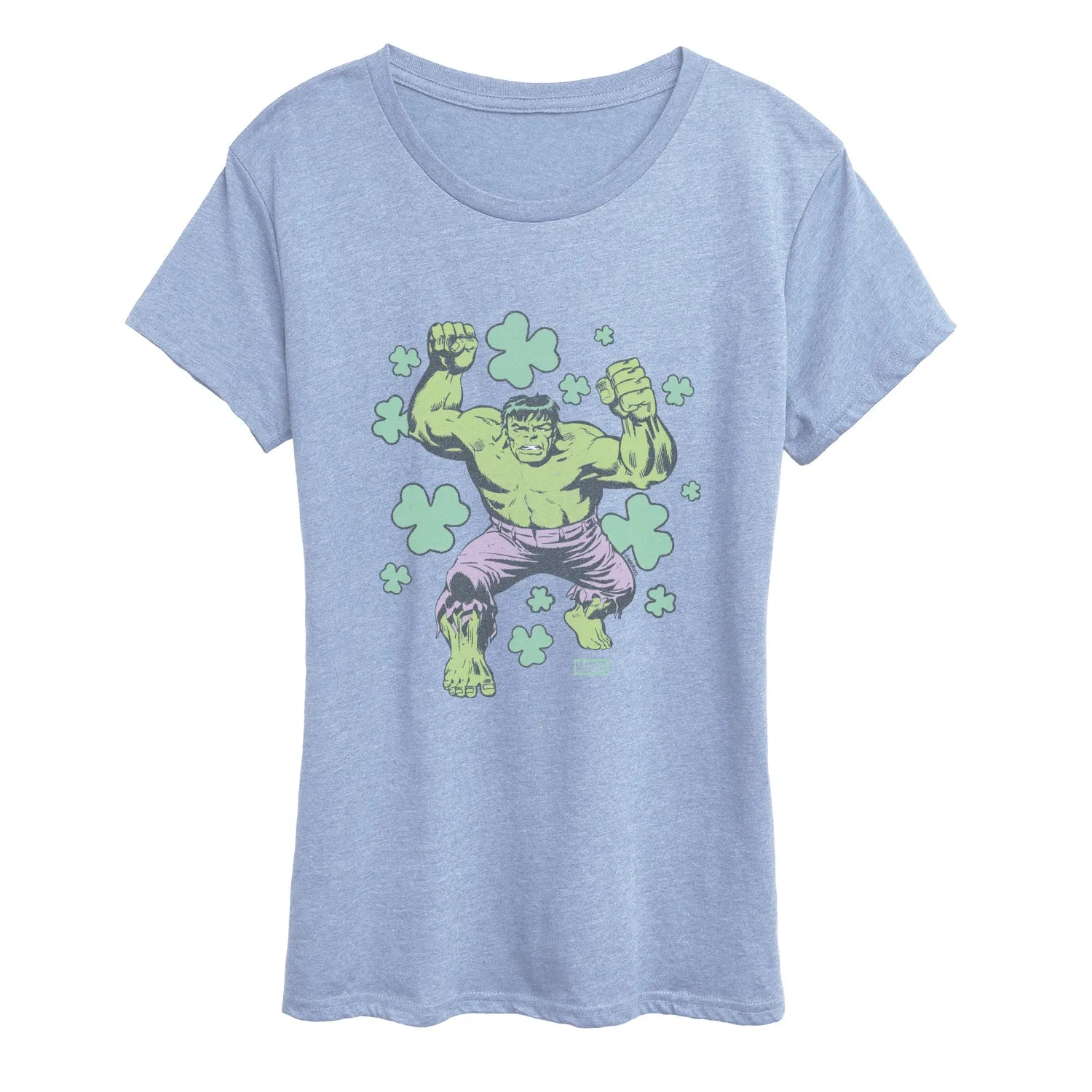 Marvel - Hulk Shamrocks - Women's Short Sleeve Graphic T-Shirt sold by Zulily product image thumbnail 3