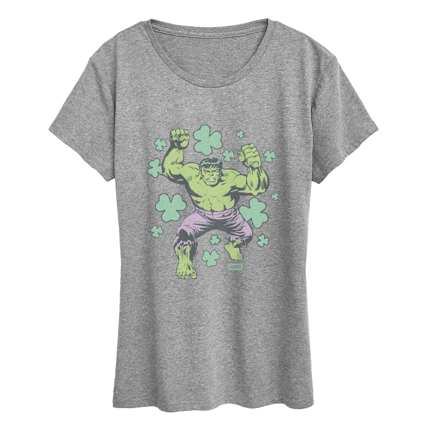 Marvel - Hulk Shamrocks - Women's Short Sleeve Graphic T-Shirt sold by Zulily product image thumbnail 4