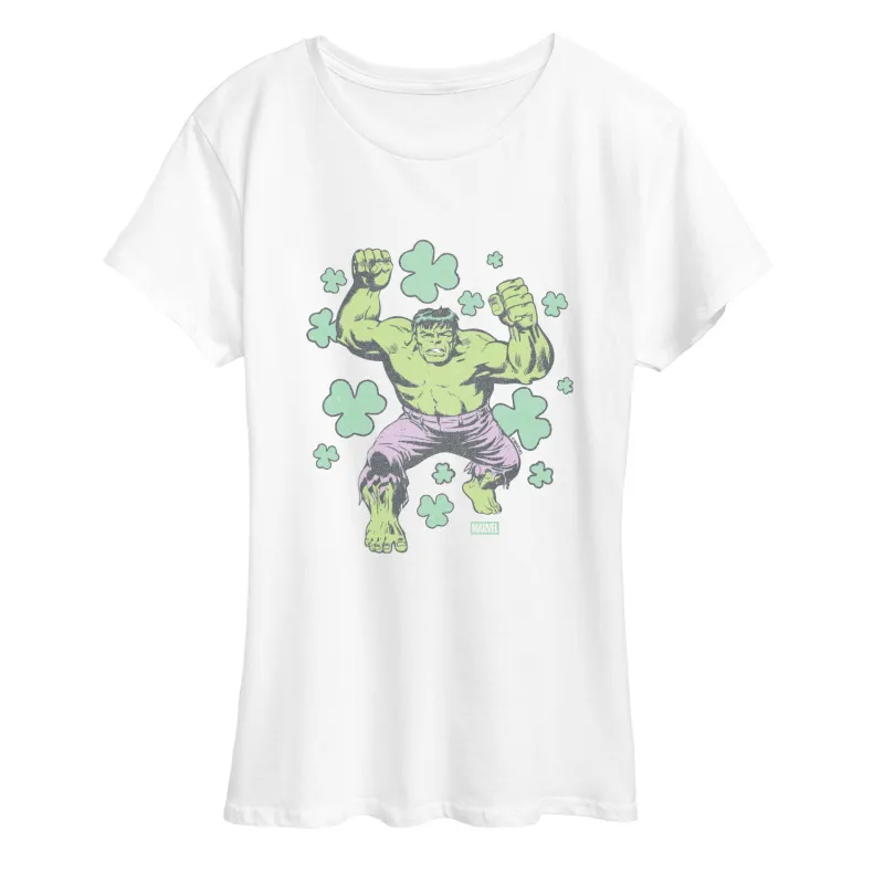 Marvel - Hulk Shamrocks - Women's Short Sleeve Graphic T-Shirt sold by Zulily