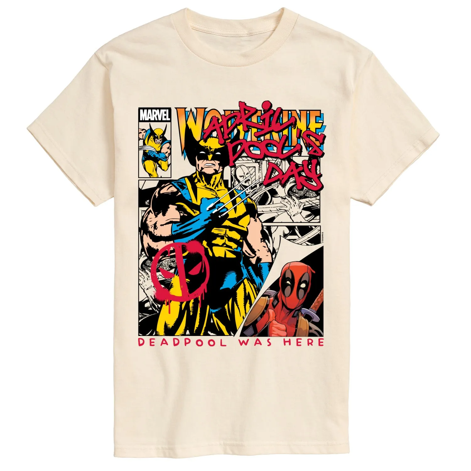 Marvel - April Pool's Day Comic - Men's Short Sleeve Graphic T-Shirt sold by Zulily product image thumbnail 2