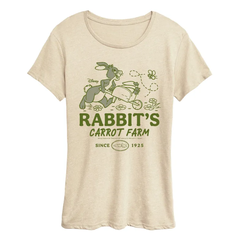 Winnie the Pooh - Rabbit's Carrot Farm - Women's Short Sleeve Graphic T-Shirt sold by Zulily