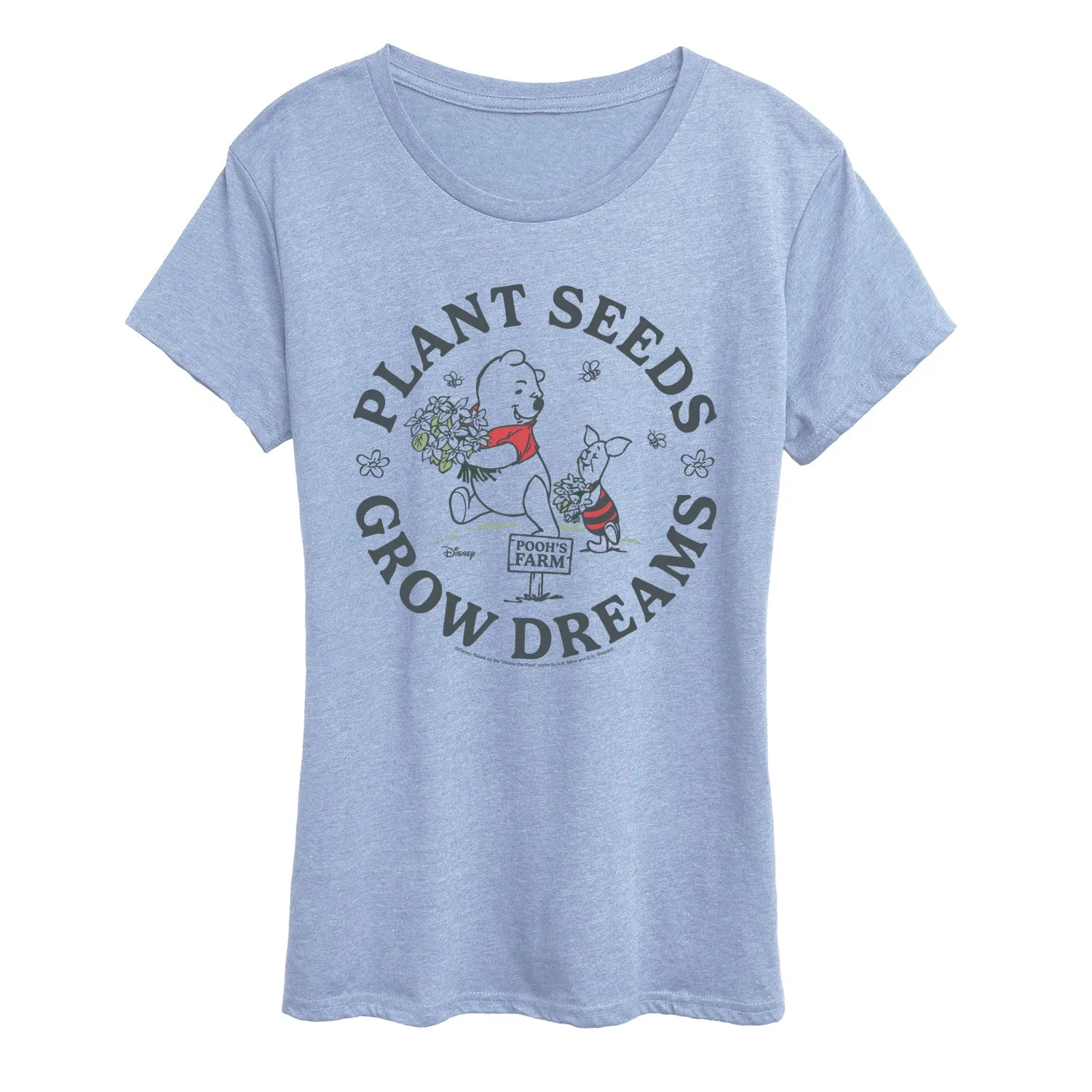 Winnie the Pooh - Plant Seeds Grow Dreams - Women's Short Sleeve Graphic T-Shirt sold by Zulily product image thumbnail 3