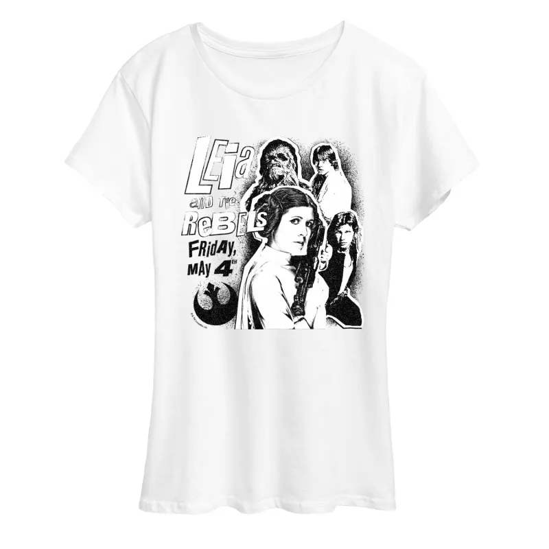 Star Wars - Leia and the Rebels - Women's Short Sleeve Graphic T-Shirt sold by Zulily